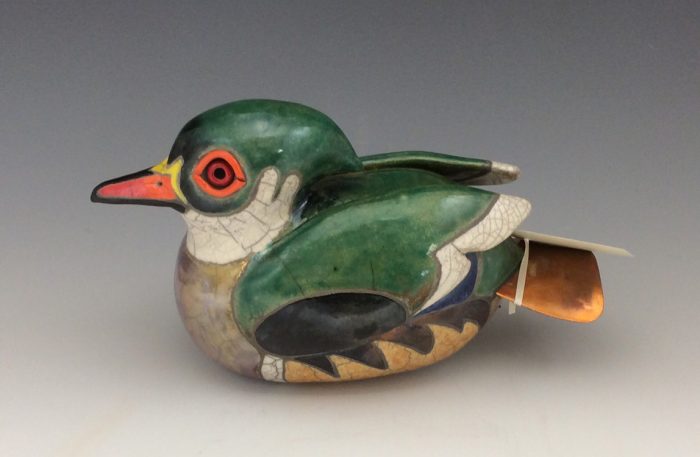 Wood Duck Raku